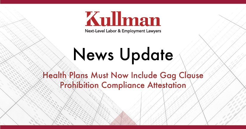Health Plans Must Now Include Gag Clause Prohibition Compliance Attestation
